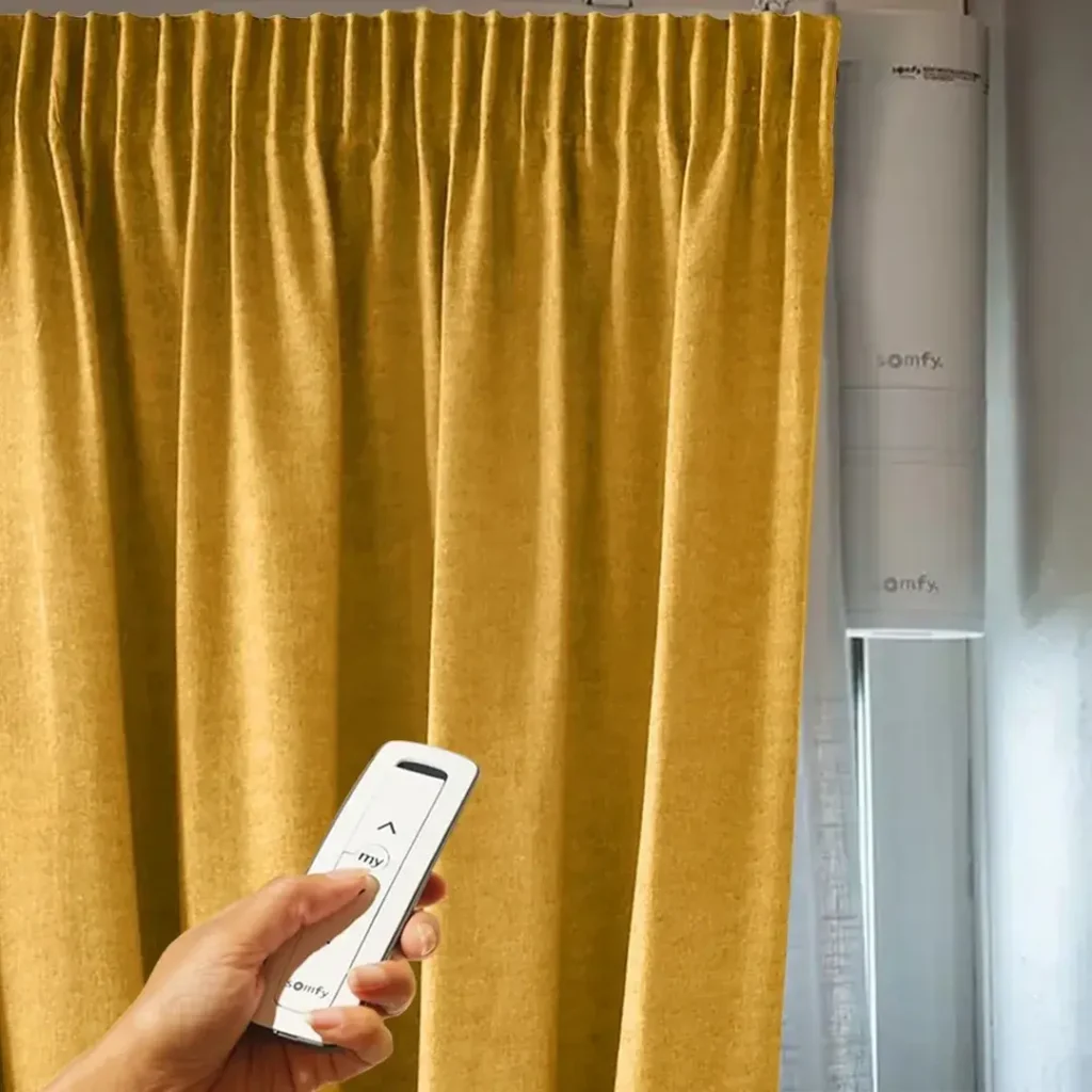Motorized-Automatic-electric-Blackout-pencil-pleat-curtain-