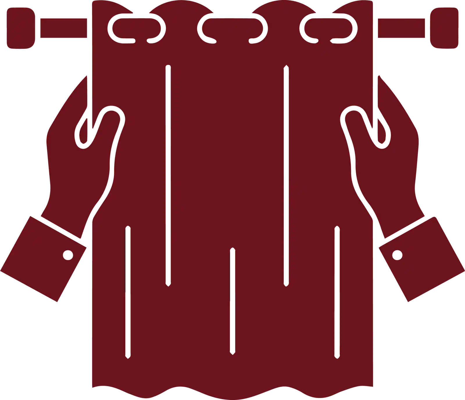 Curtains Hanging Process icons